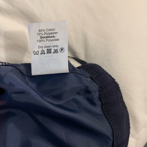 J. Crew Navy/WhiteTweed/Cotton A-Line Box Pleated Skirt (10) - Picture 6 of 7